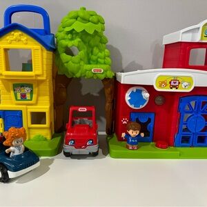 Fisher-Price Vibrant Playhouse and Vehicle Set